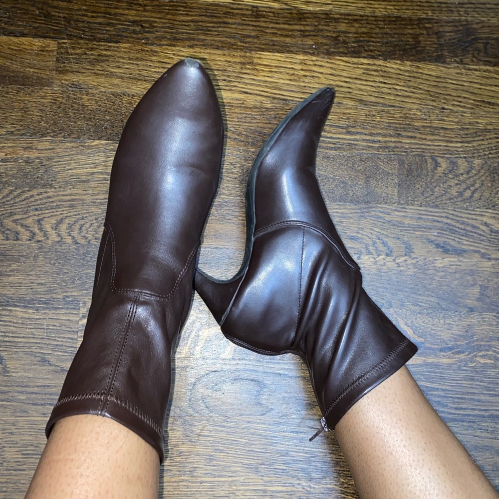 Aerosols brown faux leather heels